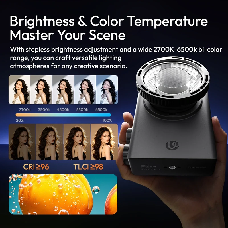 Ulanzi 100W COB Portable Fill Light with Condenser Lens - Image 3
