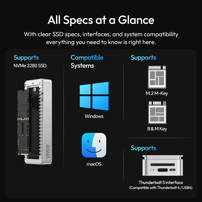 Ulanzi DT580 80Gbps M.2 NVMe SSD Enclosure - Image 6