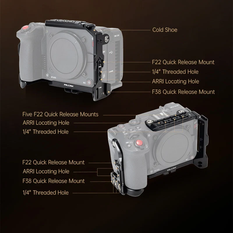 Falcam F22 & F38 Quick Release Camera Cage For Canon C50 C00B5B02 - Image 3