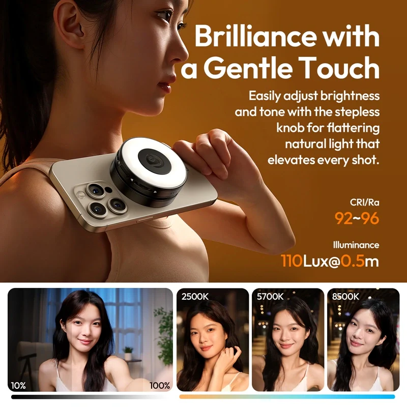 Ulanzi LM23 Magnetic Selfie Light with Mirror L238A - Image 2