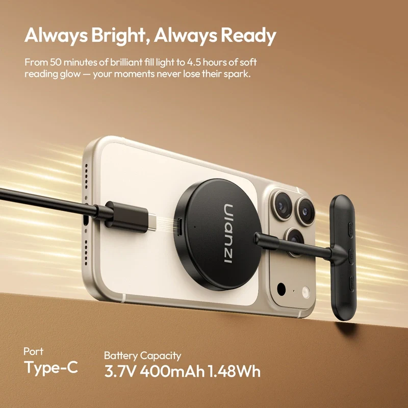 Ulanzi M10 Magnetic Flexible Phone Light - Image 7