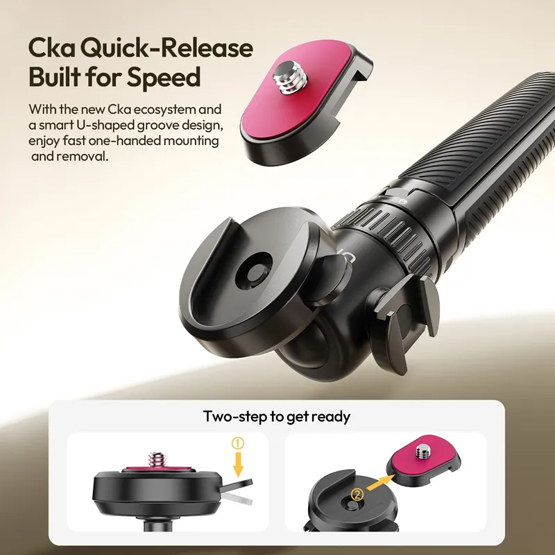 Ulanzi MT90 Cka Quick-Release Tripod for Pocket 3/4 & Insta360 Luna - Image 3