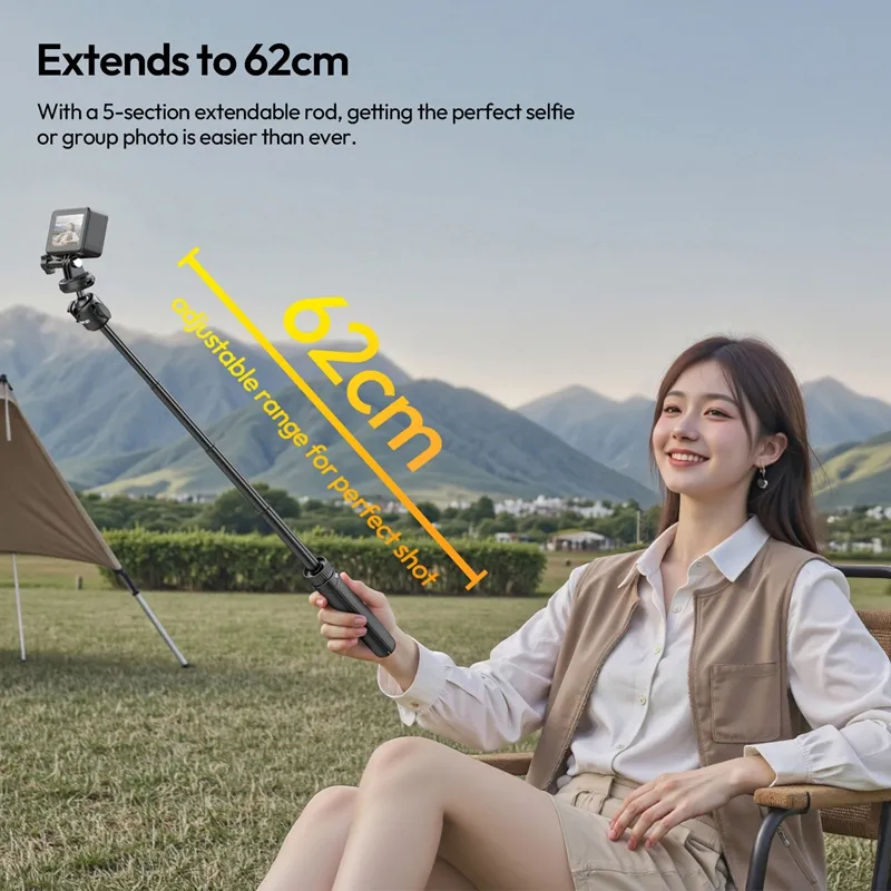 Ulanzi MT90 Cka Quick-Release Tripod for Pocket 3/4 & Insta360 Luna - Image 4