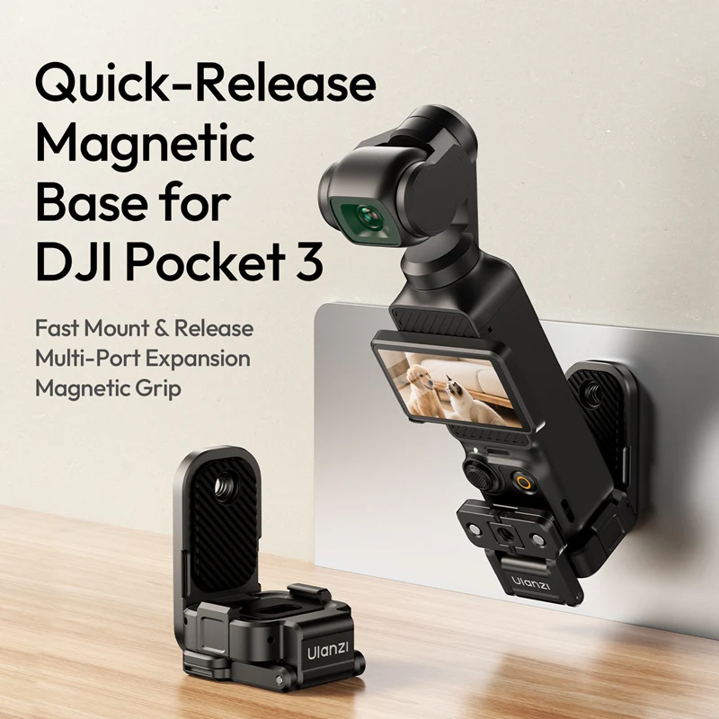 Ulanzi PK16 Quick-Release Magnetic Base for DJI Osmo Pocket 4/3 - Image 2