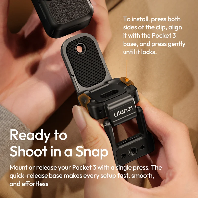 Ulanzi PK16 Quick-Release Magnetic Base for DJI Osmo Pocket 4/3 - Image 3