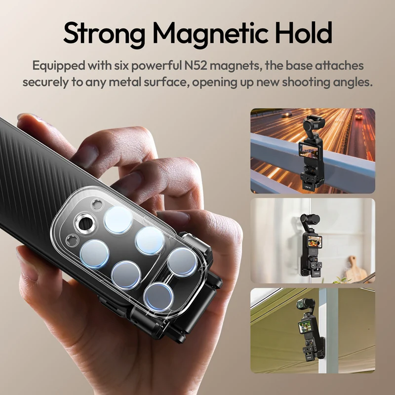 Ulanzi PK16 Quick-Release Magnetic Base for DJI Osmo Pocket 4/3 - Image 7