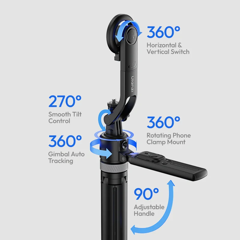Ulanzi TT23 Auto-Tracking Selfie Stick Tripod Magsafe/phone clamp - Image 6