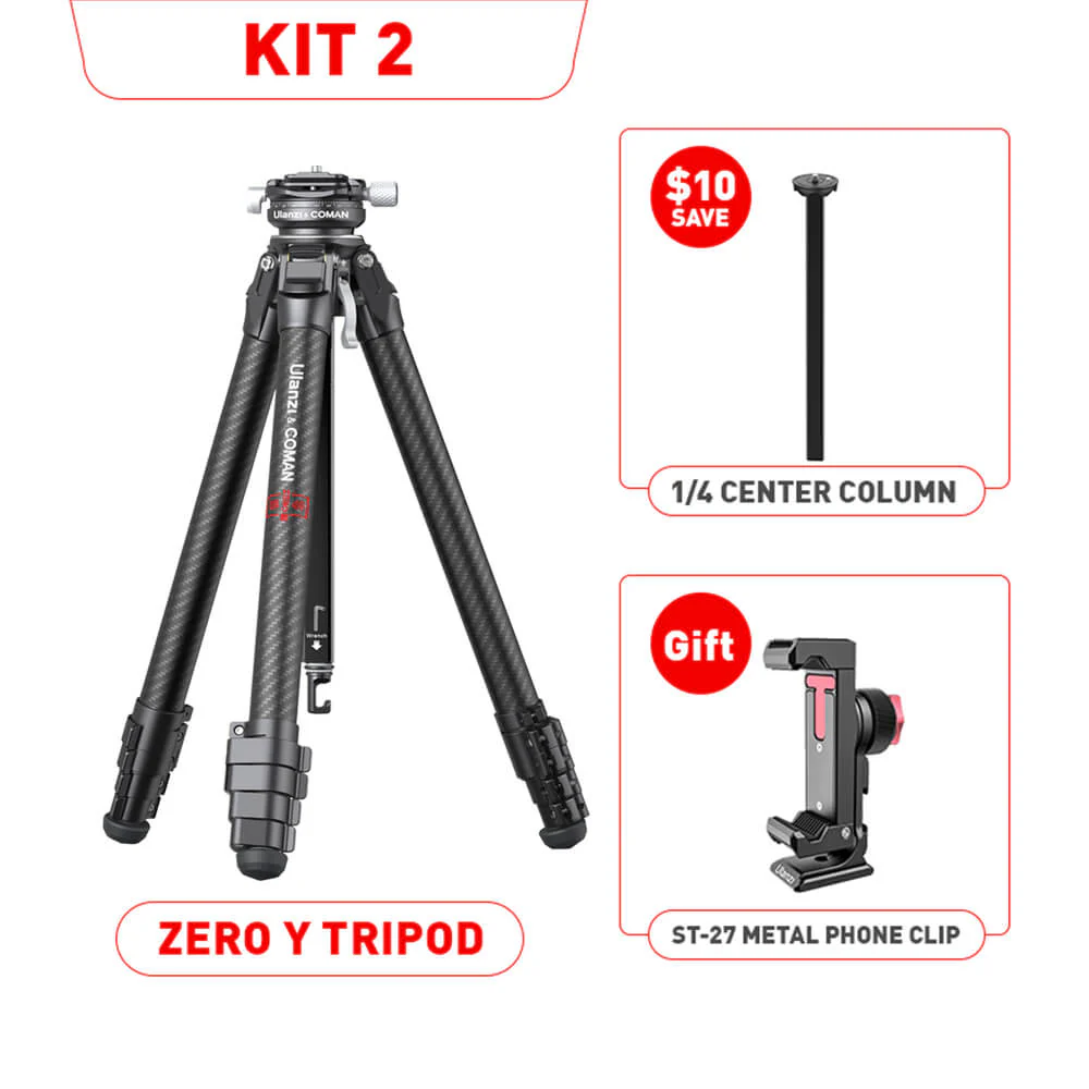 Ulanzi Zero Y Lightweight Travel Tripod with Arca-Swiss Ball Head 3028 - Image 14