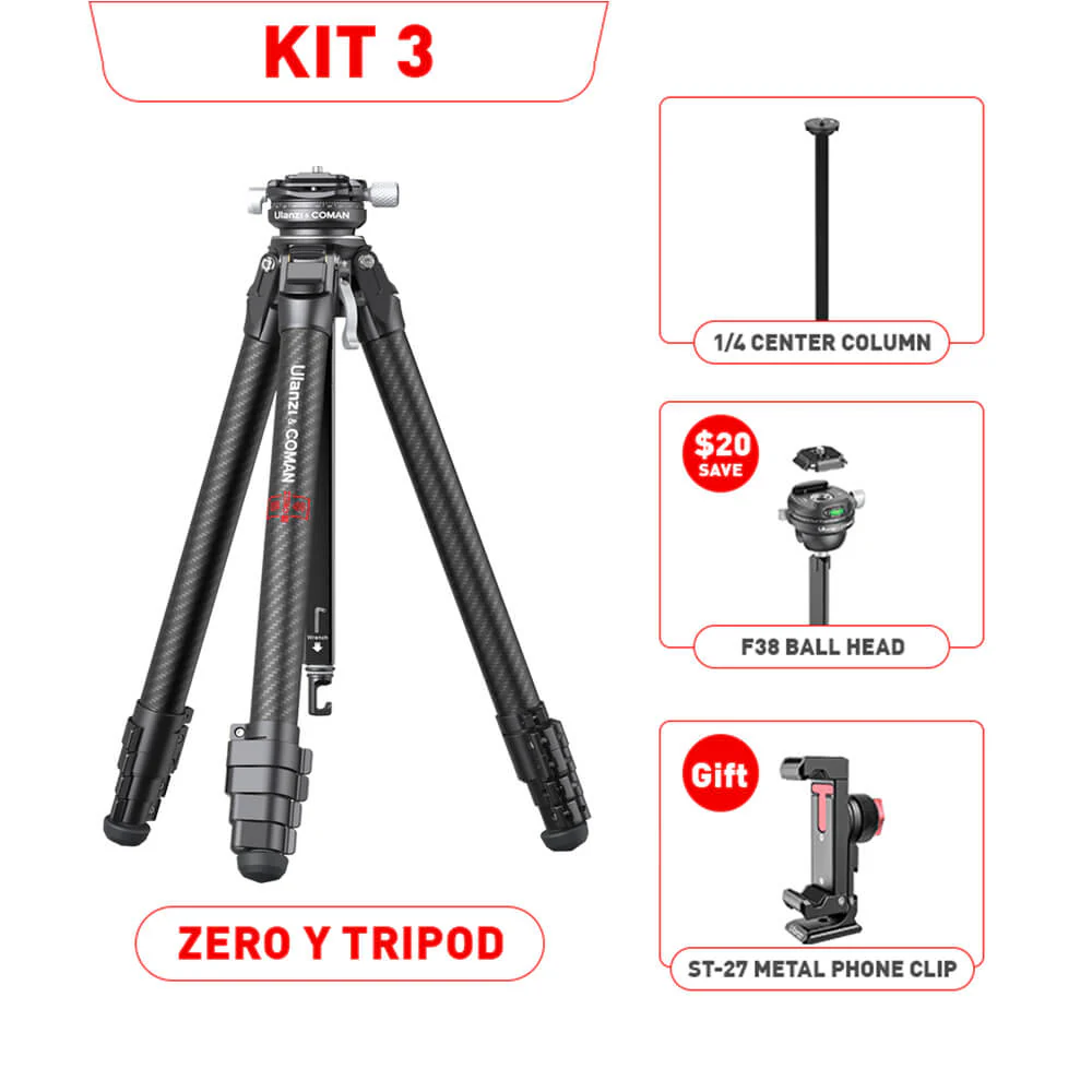 Ulanzi Zero Y Lightweight Travel Tripod with Arca-Swiss Ball Head 3028 - Image 15