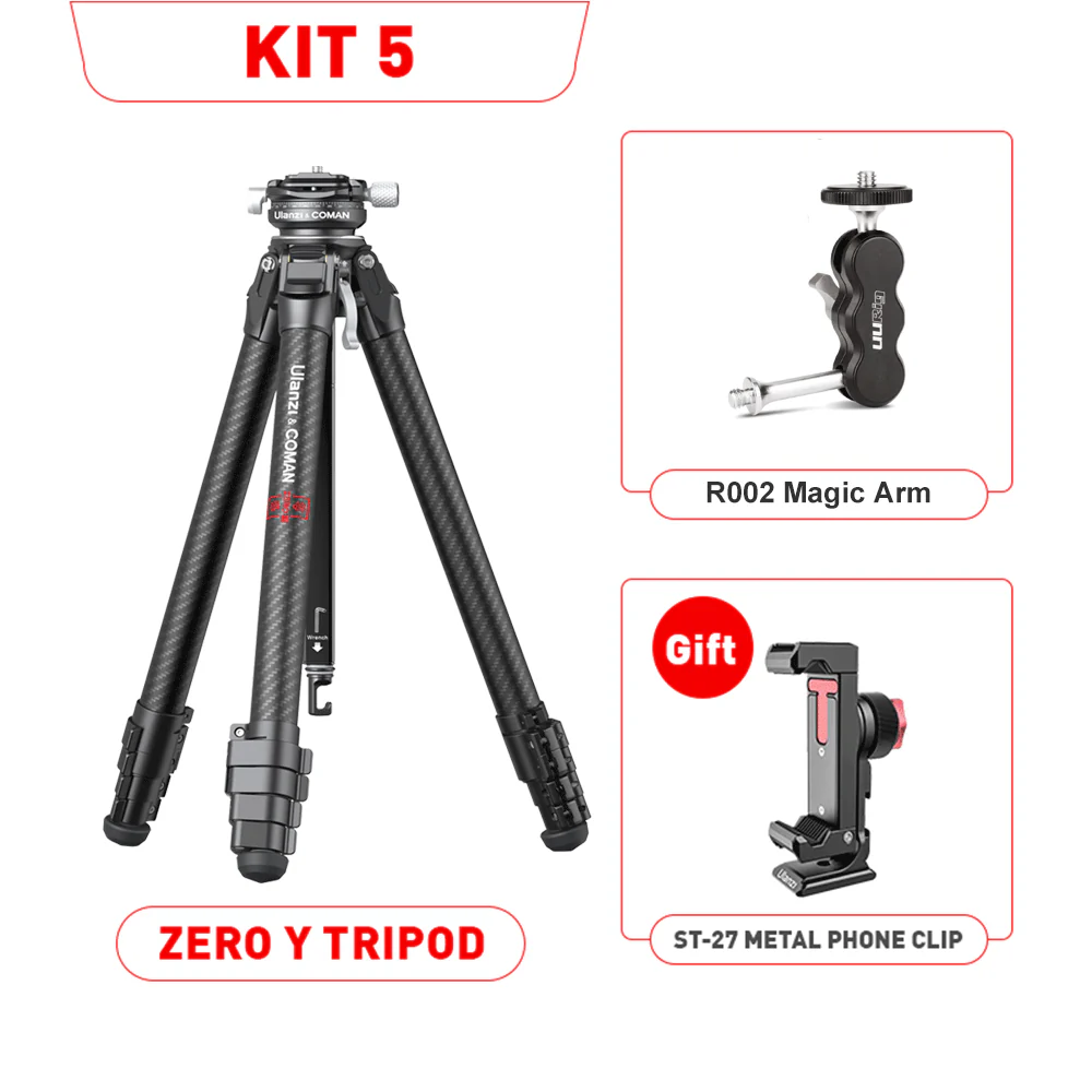 Ulanzi Zero Y Lightweight Travel Tripod with Arca-Swiss Ball Head 3028 - Image 17
