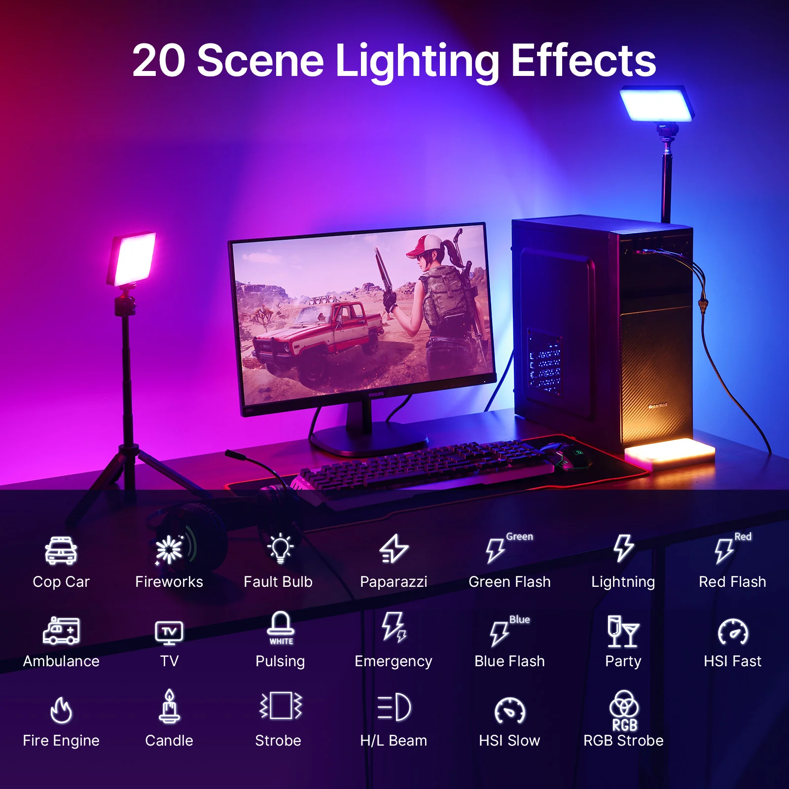 Ulanzi LT002 7" RGB LED Video Light B01002 - Image 4
