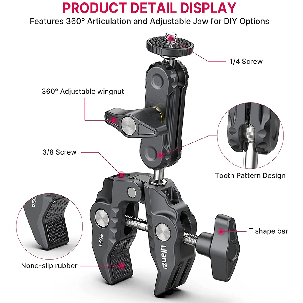 Ulanzi R094 Multi-Functional Super Clamp 2638 - Image 3